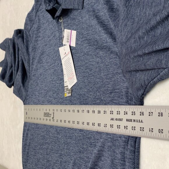 Grand Slam Performance Golf Mens Blue Long Sleeve Polo Shirt XXL UPF 50 New - Picture 6 of 9